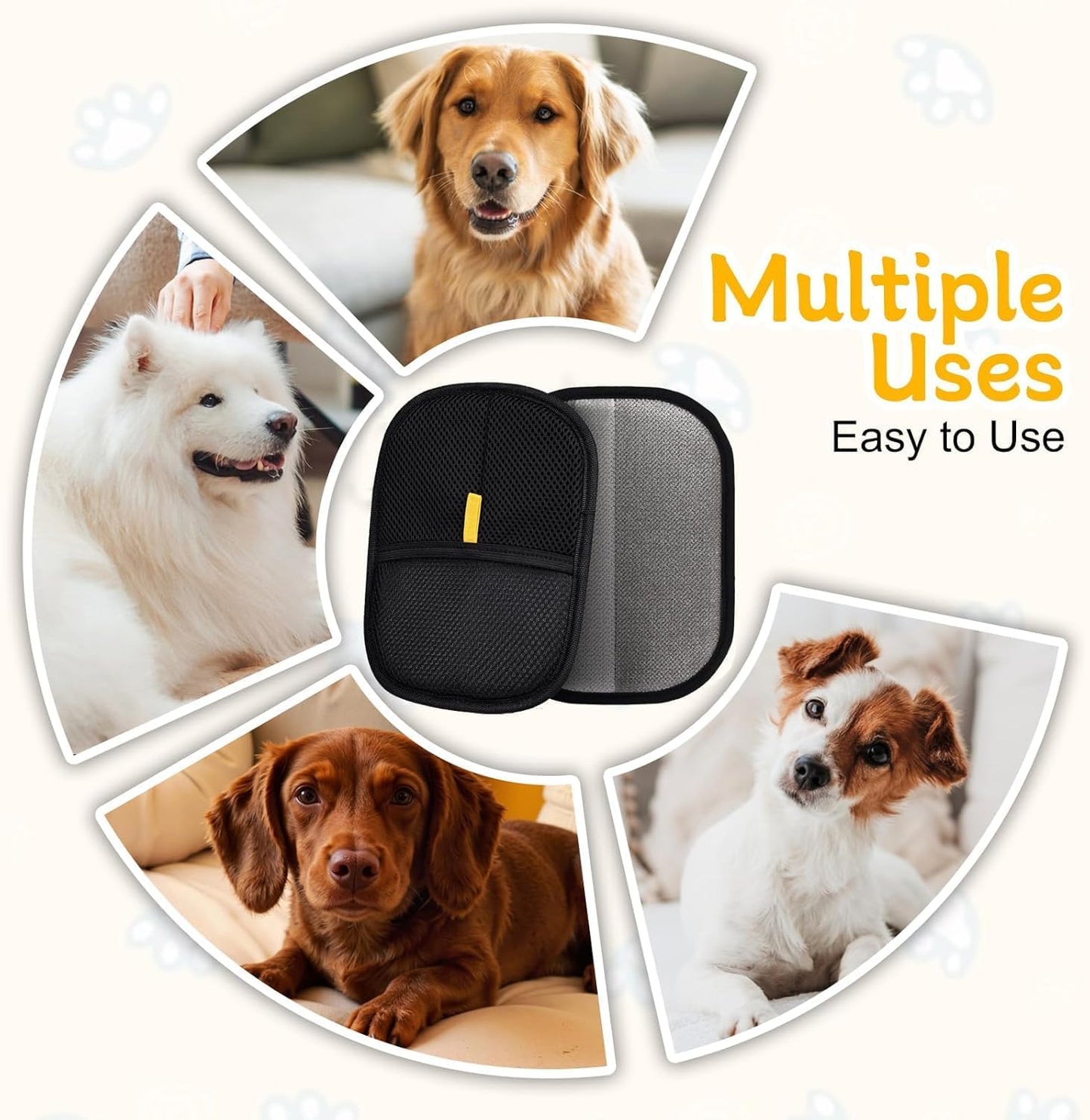 Pet Hair Removal Gloves – Reusable Grooming Glove for Cats & Dogs